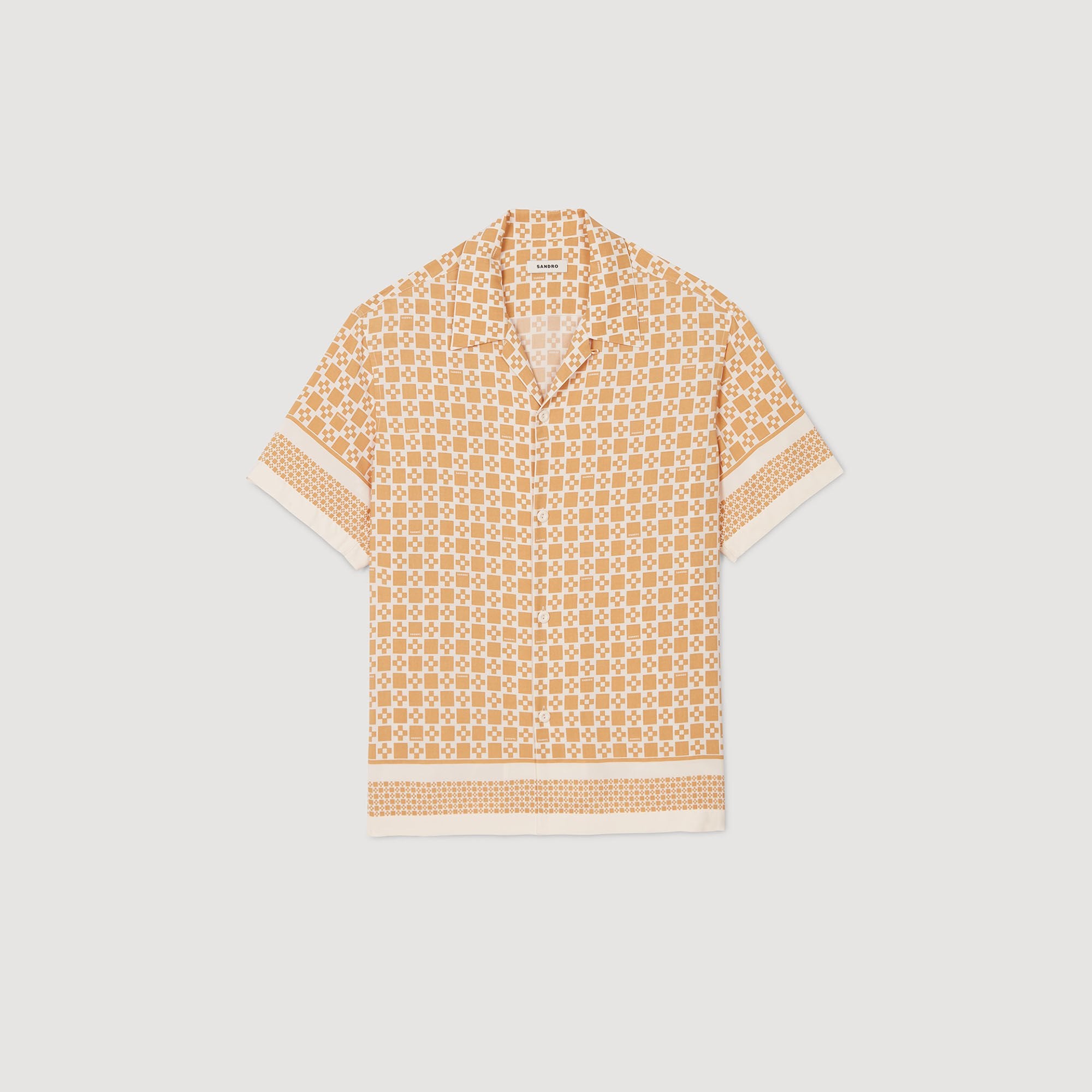 Sandro / Square Cross motif flowing shirt Fire