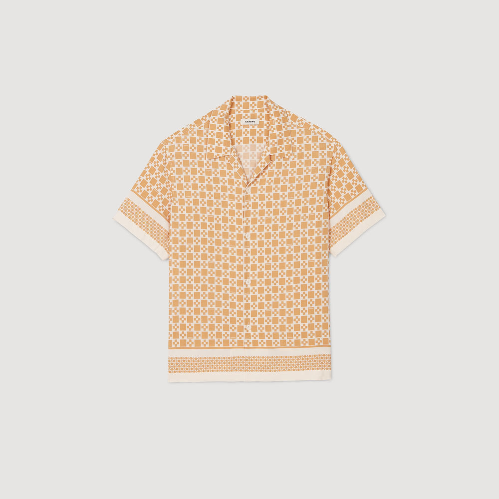 Sandro / Square Cross motif flowing shirt Fire