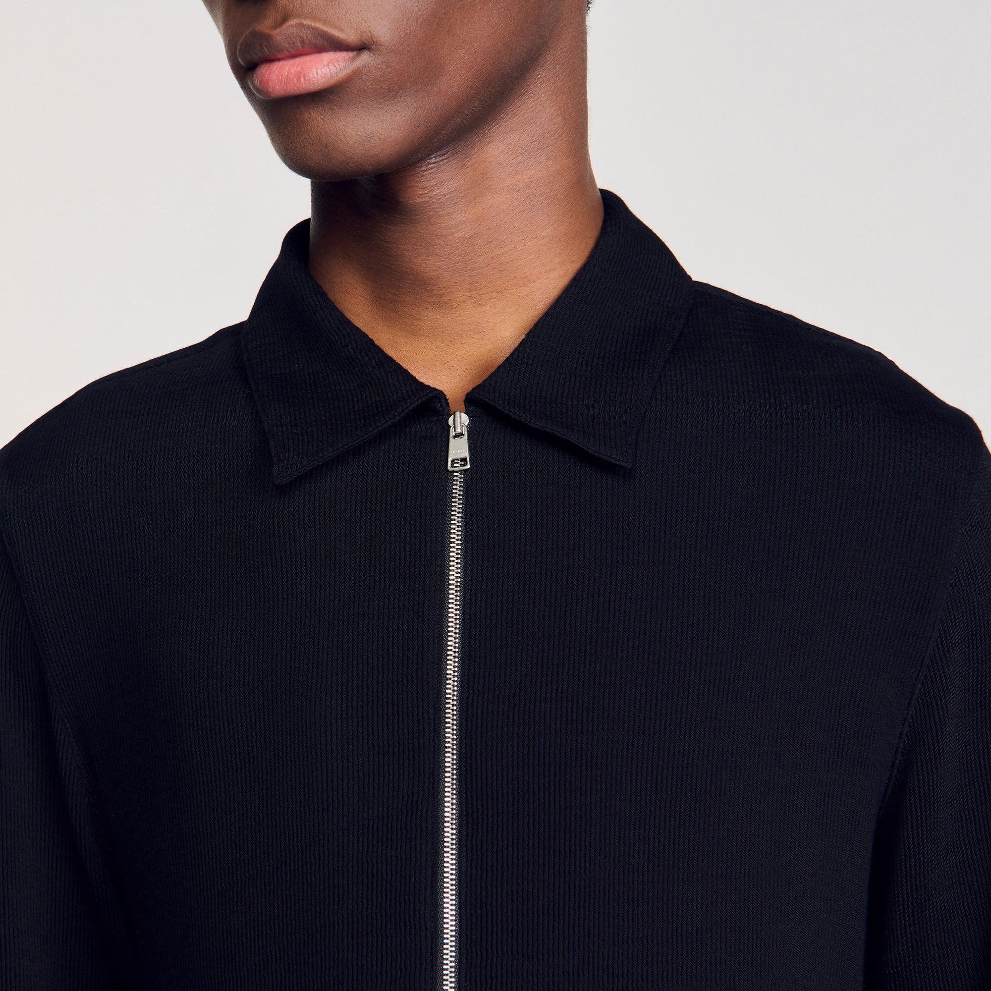 Sandro / Pleated shirt Black