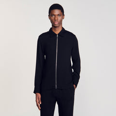 Sandro / Pleated shirt Black