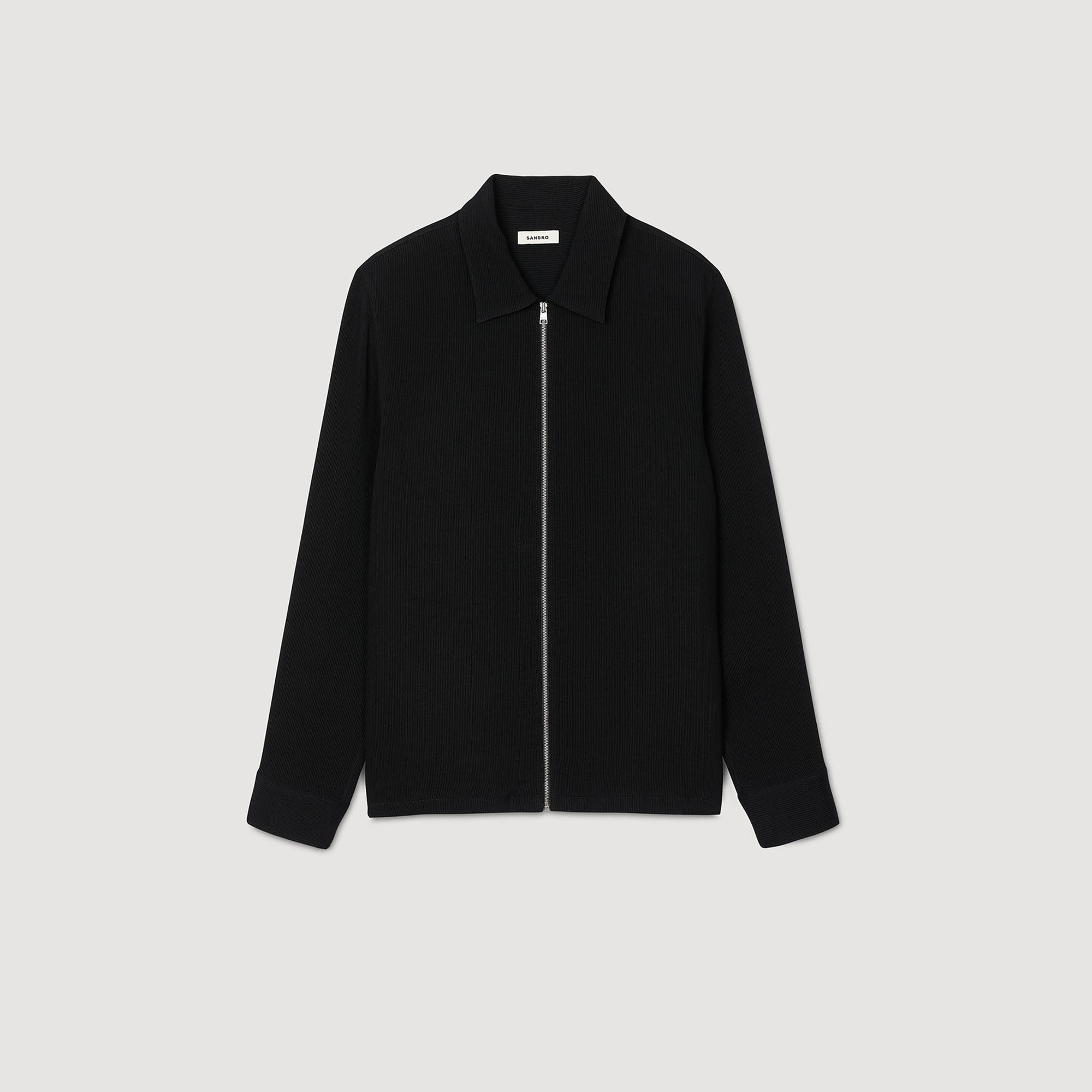 Sandro / Pleated shirt Black