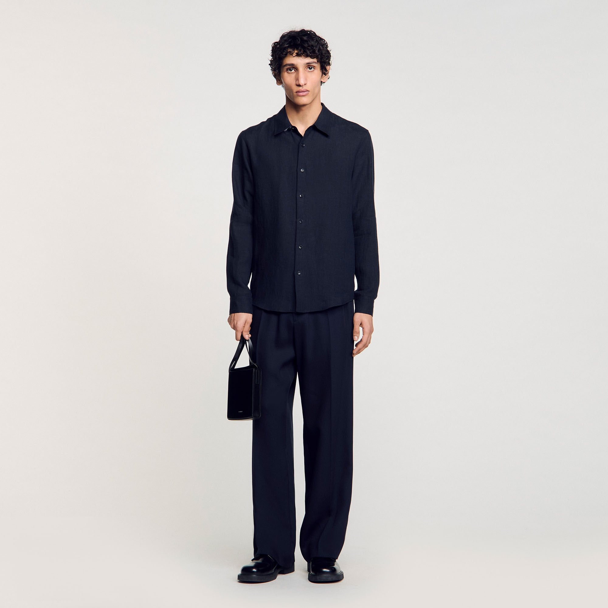 Sandro / Linen shirt Navy Blue