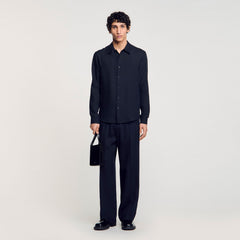 Sandro / Linen shirt Navy Blue