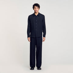Sandro / Linen shirt Navy Blue