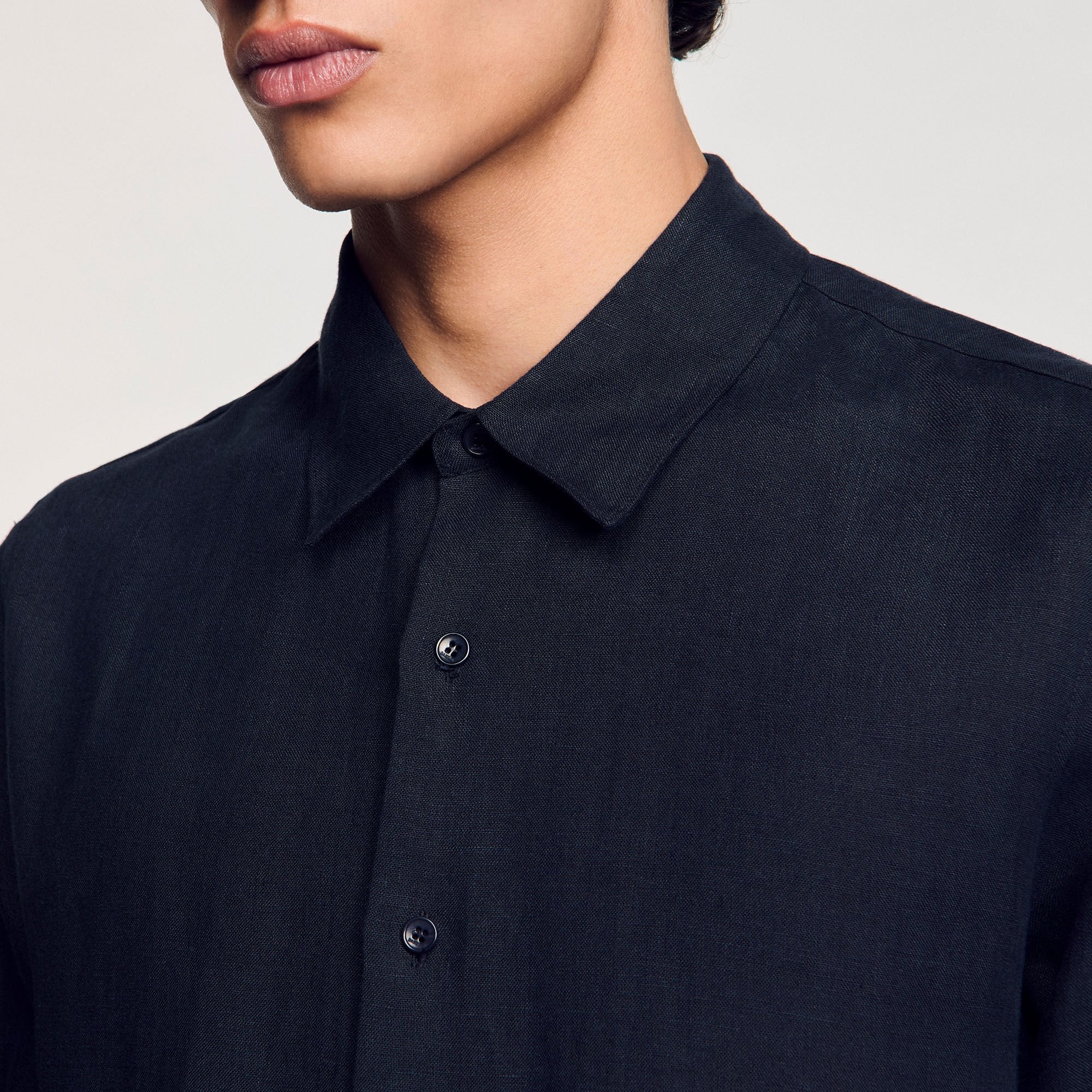 Sandro / Linen shirt Navy Blue