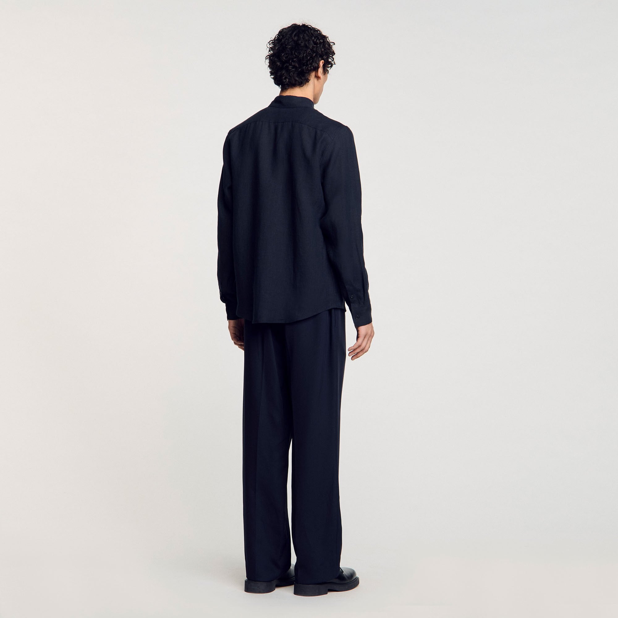 Sandro / Linen shirt Navy Blue