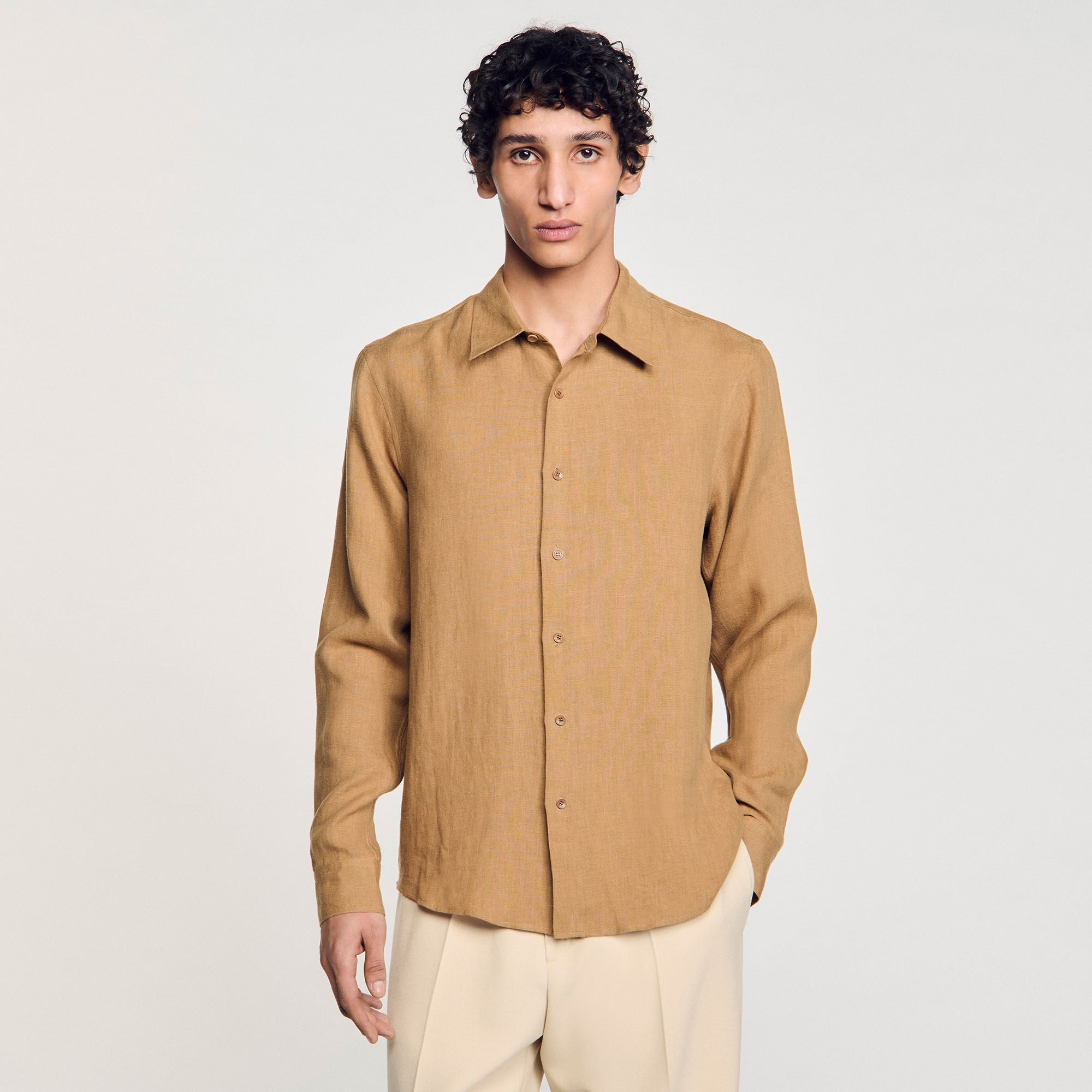 Sandro / Linen shirt Dark Sand