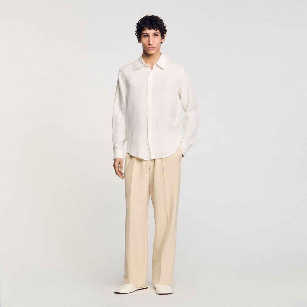 Sandro / Linen shirt Ivory.