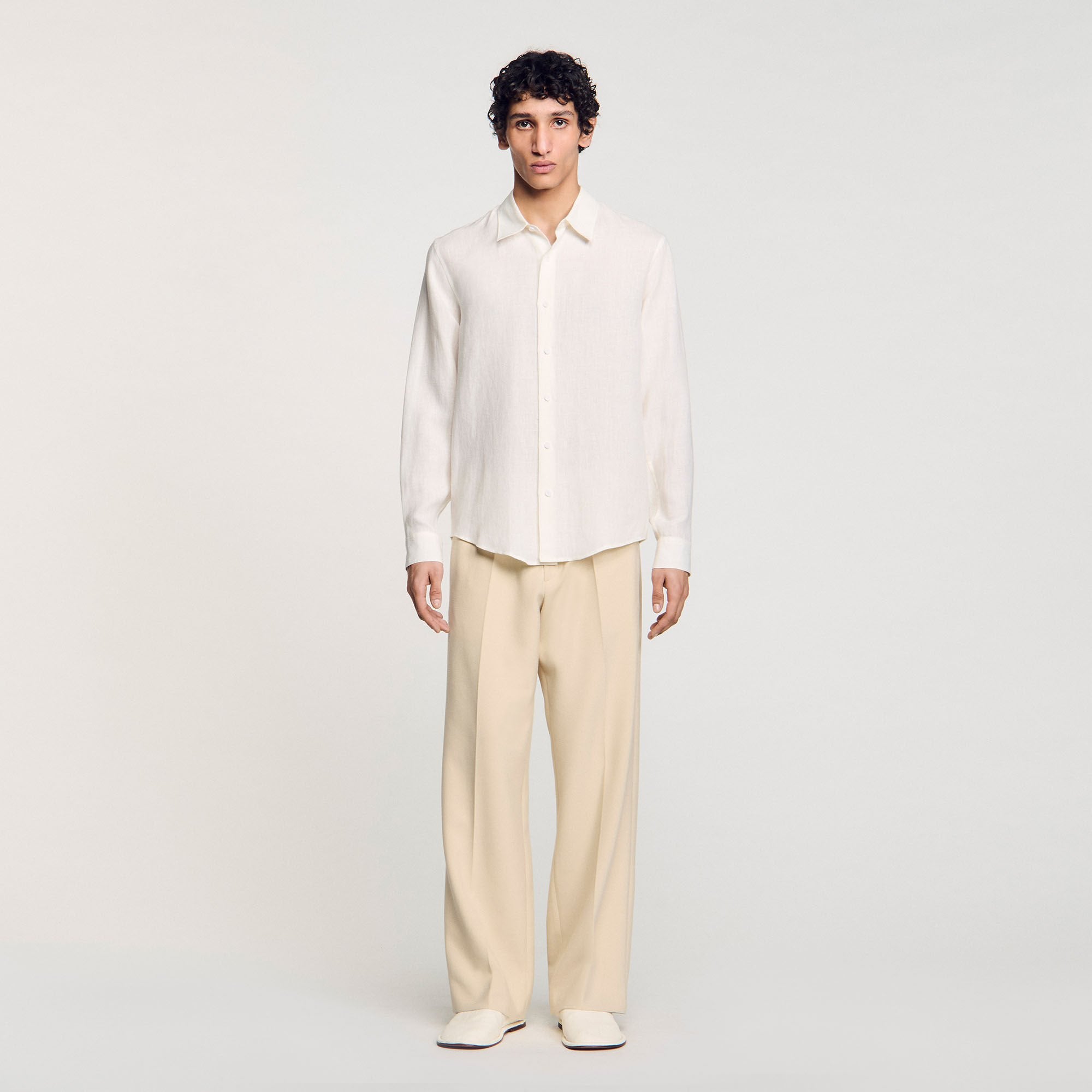 Sandro / Linen shirt Ivory.