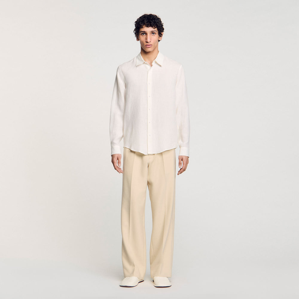 Sandro / Linen shirt Ivory.