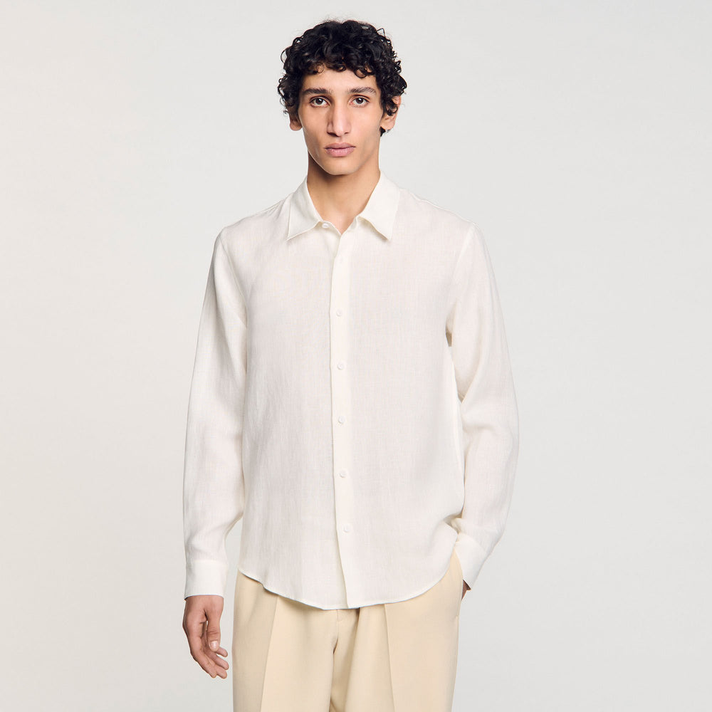 Sandro / Linen shirt Ivory.