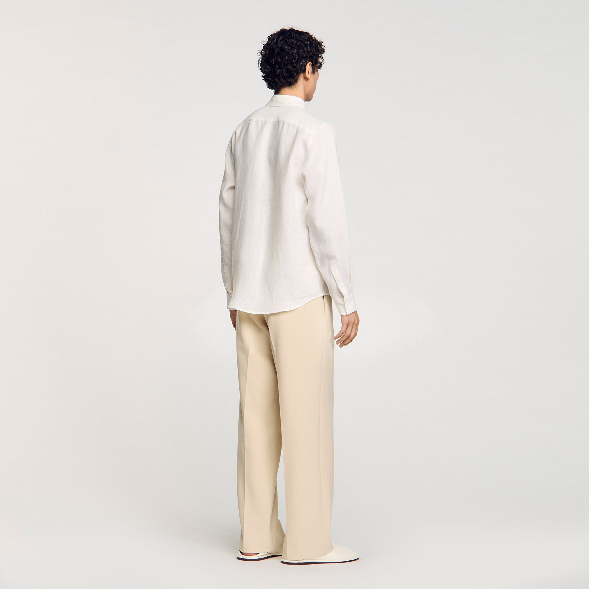 Sandro / Linen shirt Ivory.