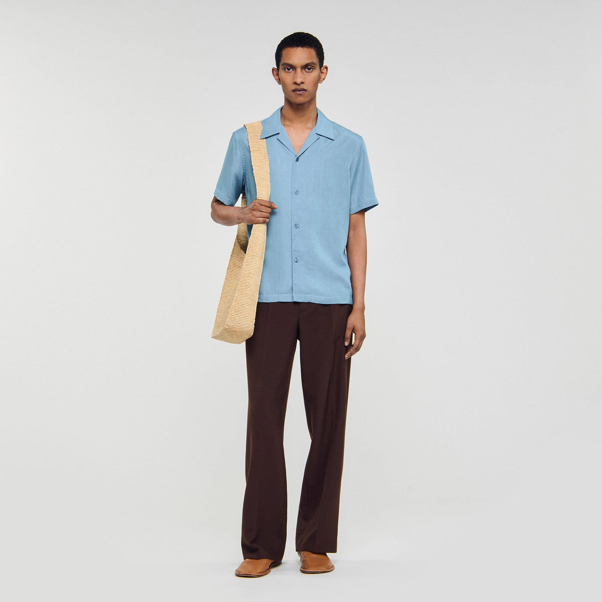 Sandro / Short-sleeved shirt Chambray