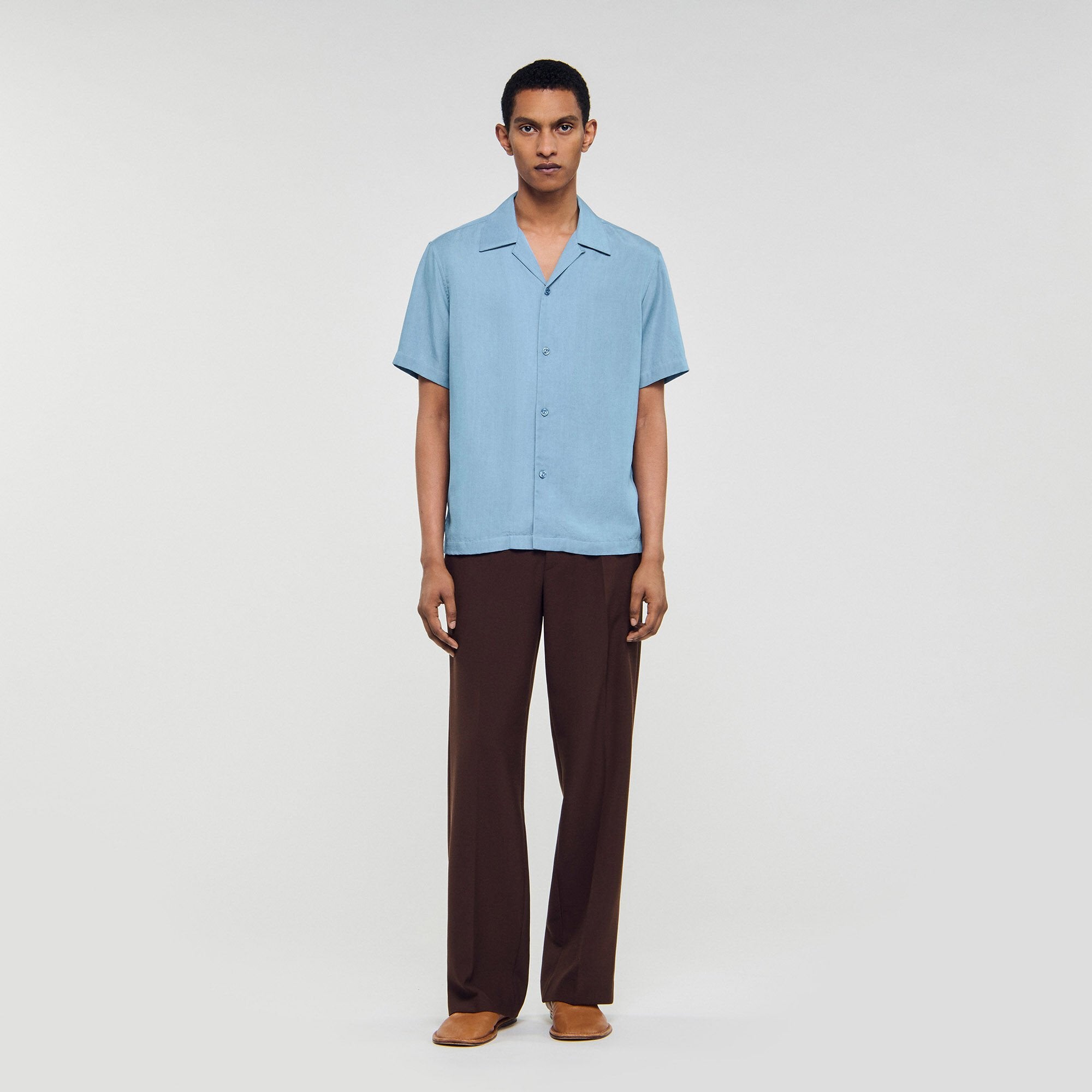 Sandro / Short-sleeved shirt Chambray