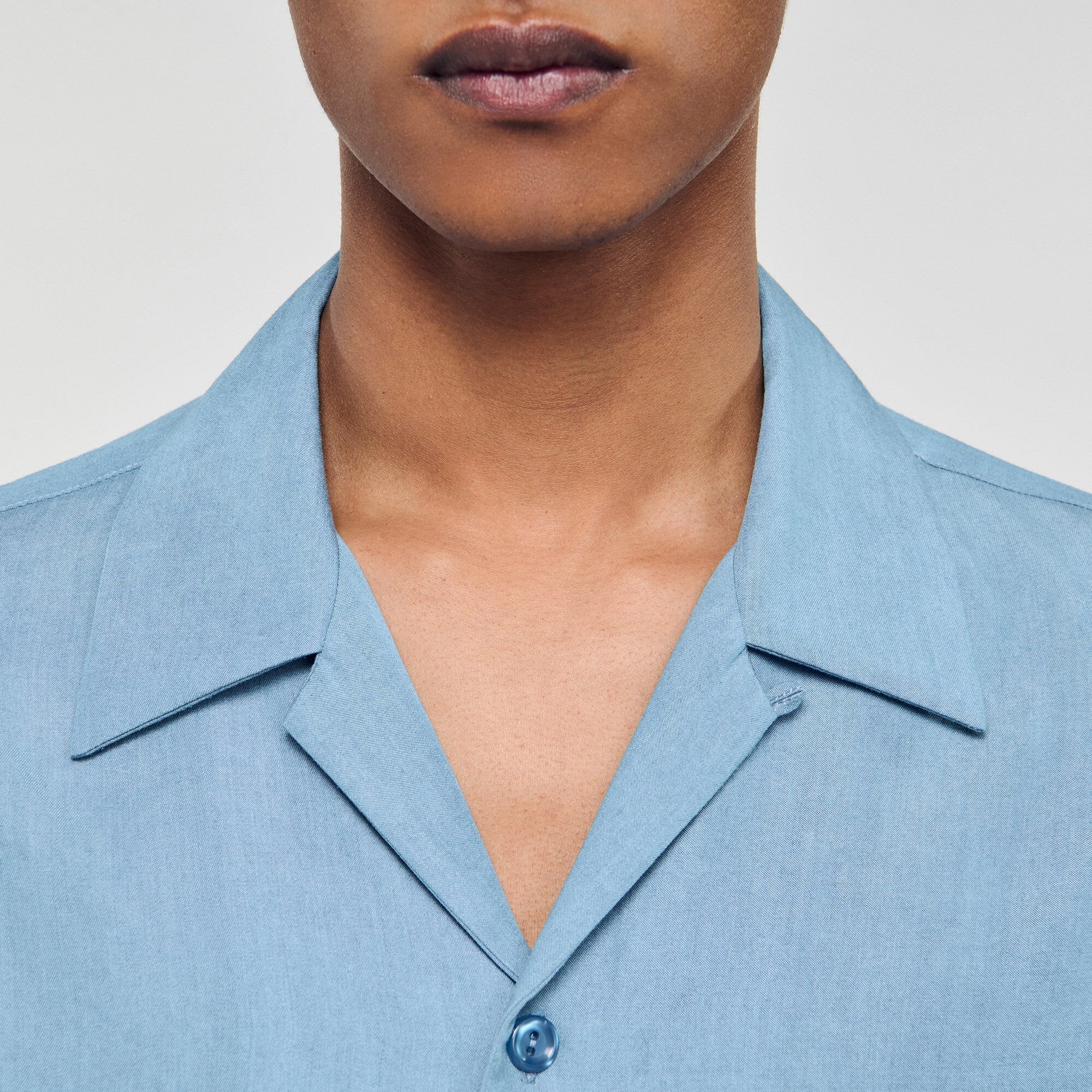Sandro / Short-sleeved shirt Chambray