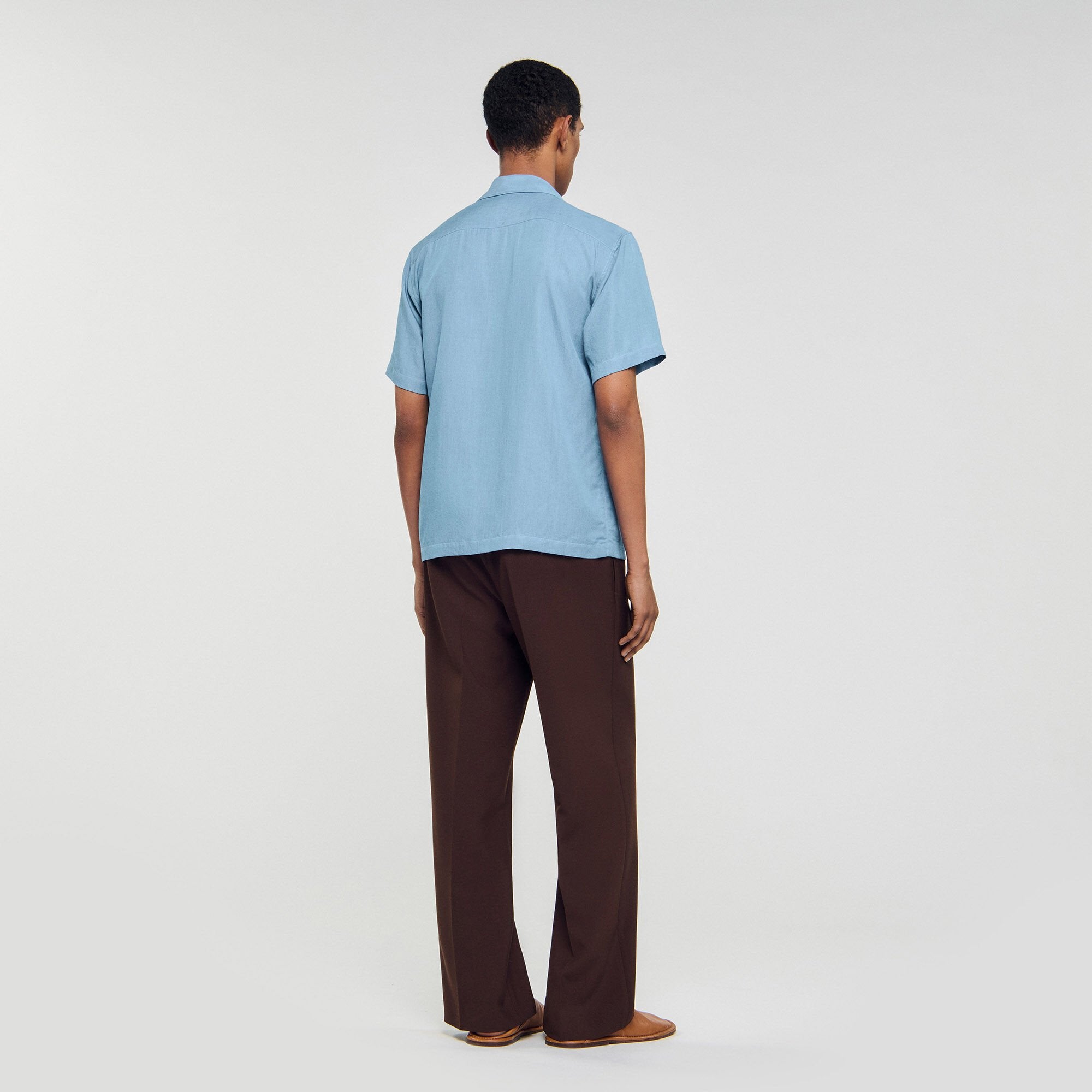 Sandro / Short-sleeved shirt Chambray