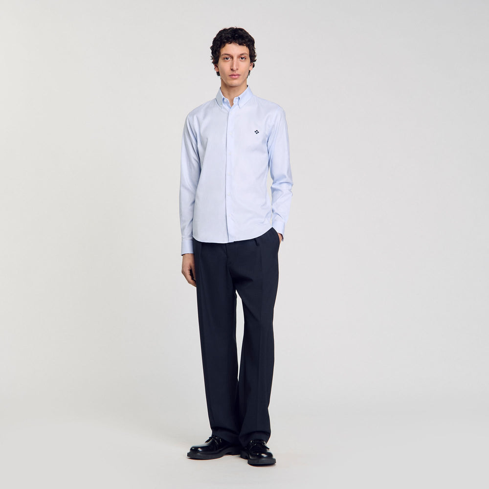Sandro / Cross patch shirt Blue Sky