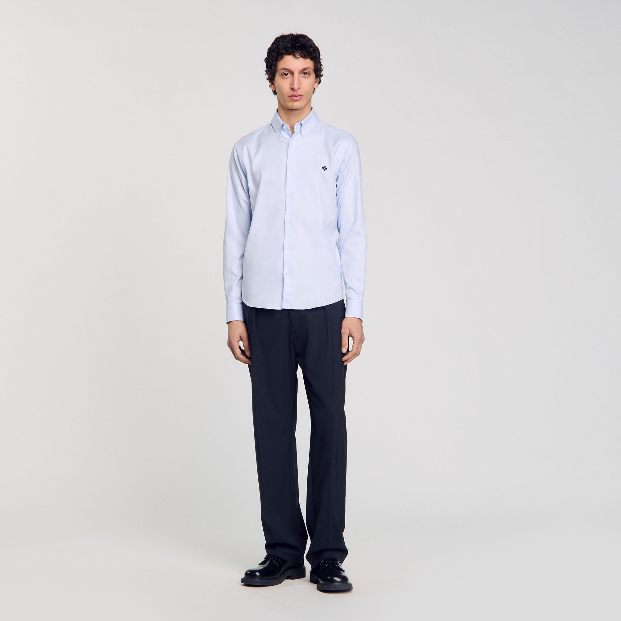 Sandro / Cross patch shirt Blue Sky