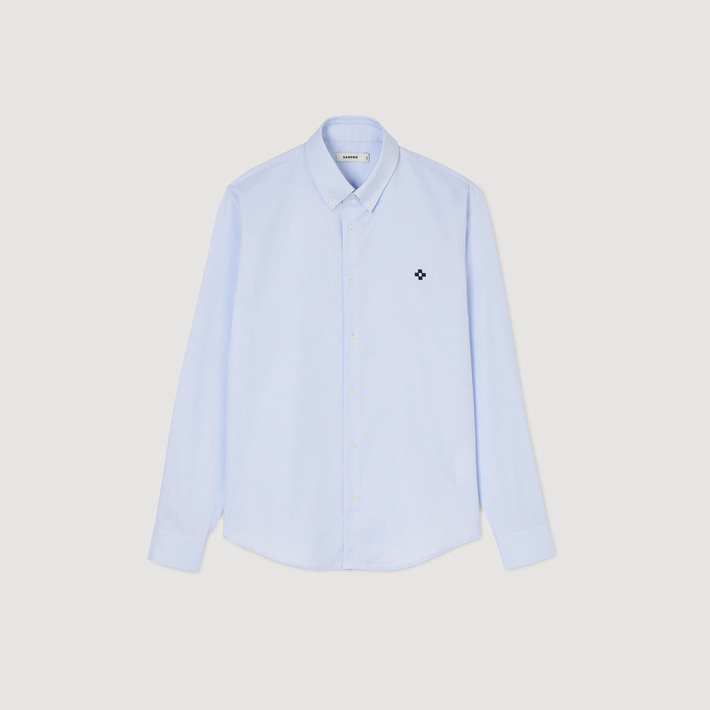 Sandro / Cross patch shirt Blue Sky