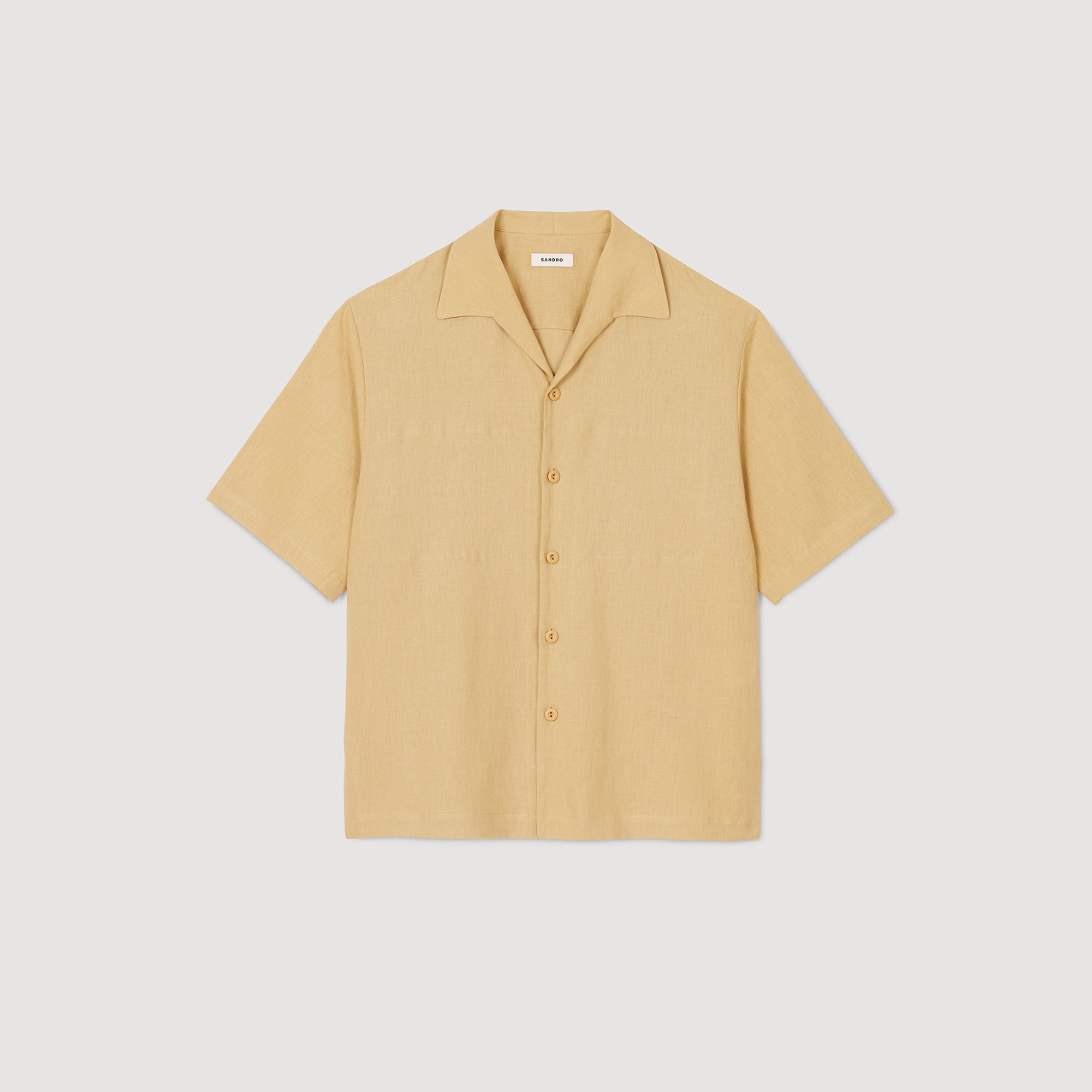 Sandro / Cotton and linen shirt Nut