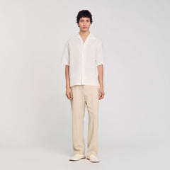 Sandro / Cotton and linen shirt Ivory.
