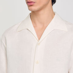 Sandro / Cotton and linen shirt Ivory.