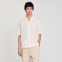 Sandro / Cotton and linen shirt Ivory.