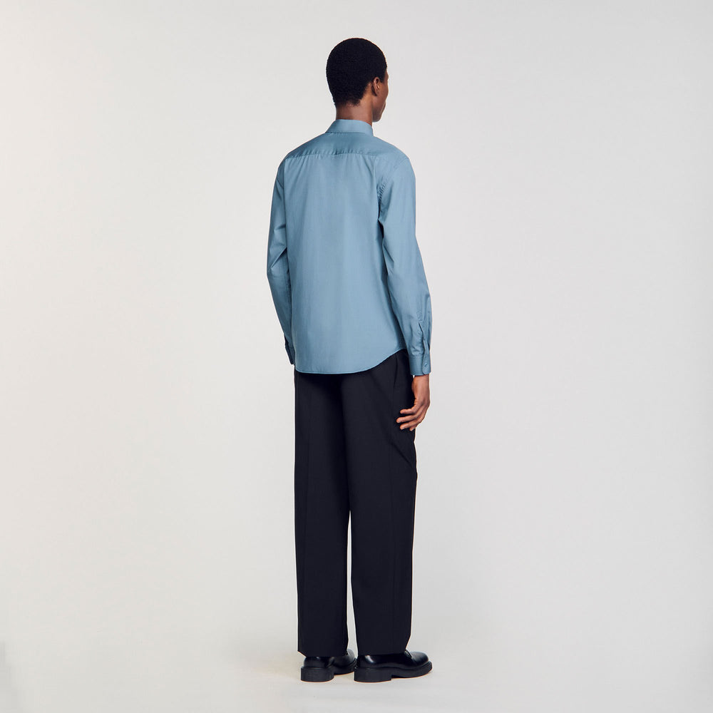 Sandro / Plain shirt Thunderstorm Blue