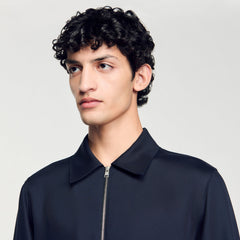 Sandro / Zip-up shirt Midnight Blue