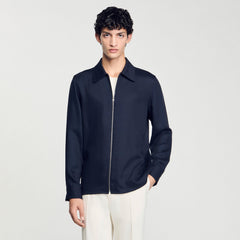 Sandro / Zip-up shirt Midnight Blue