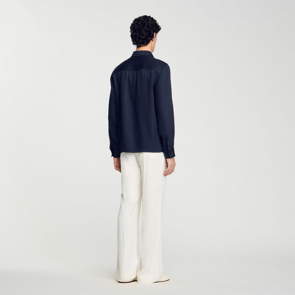 Sandro / Zip-up shirt Midnight Blue