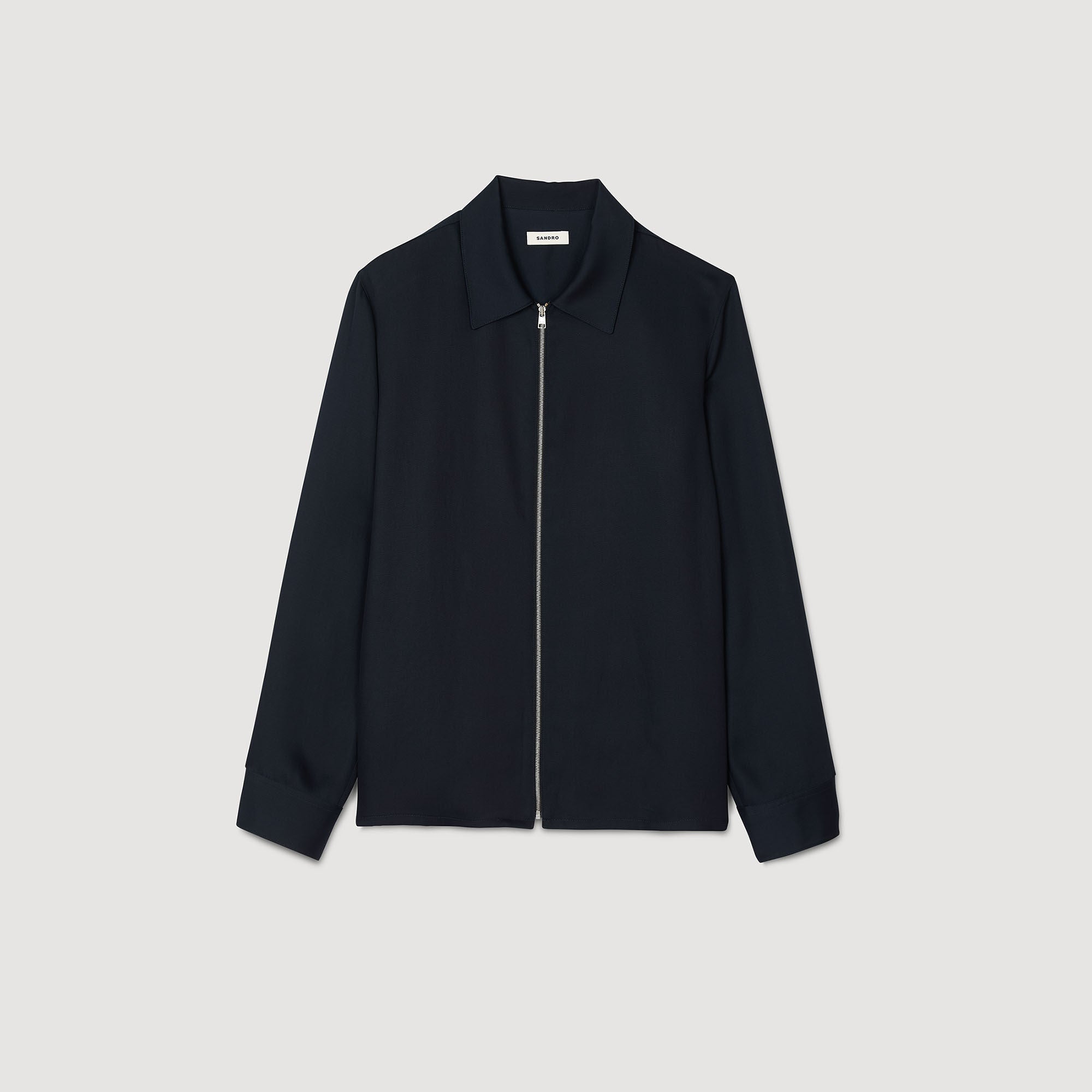 Sandro / Zip-up shirt Midnight Blue