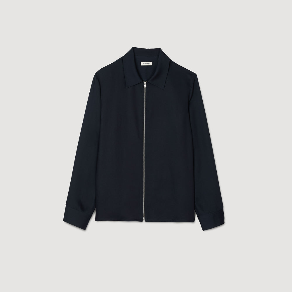 Sandro / Zip-up shirt Midnight Blue