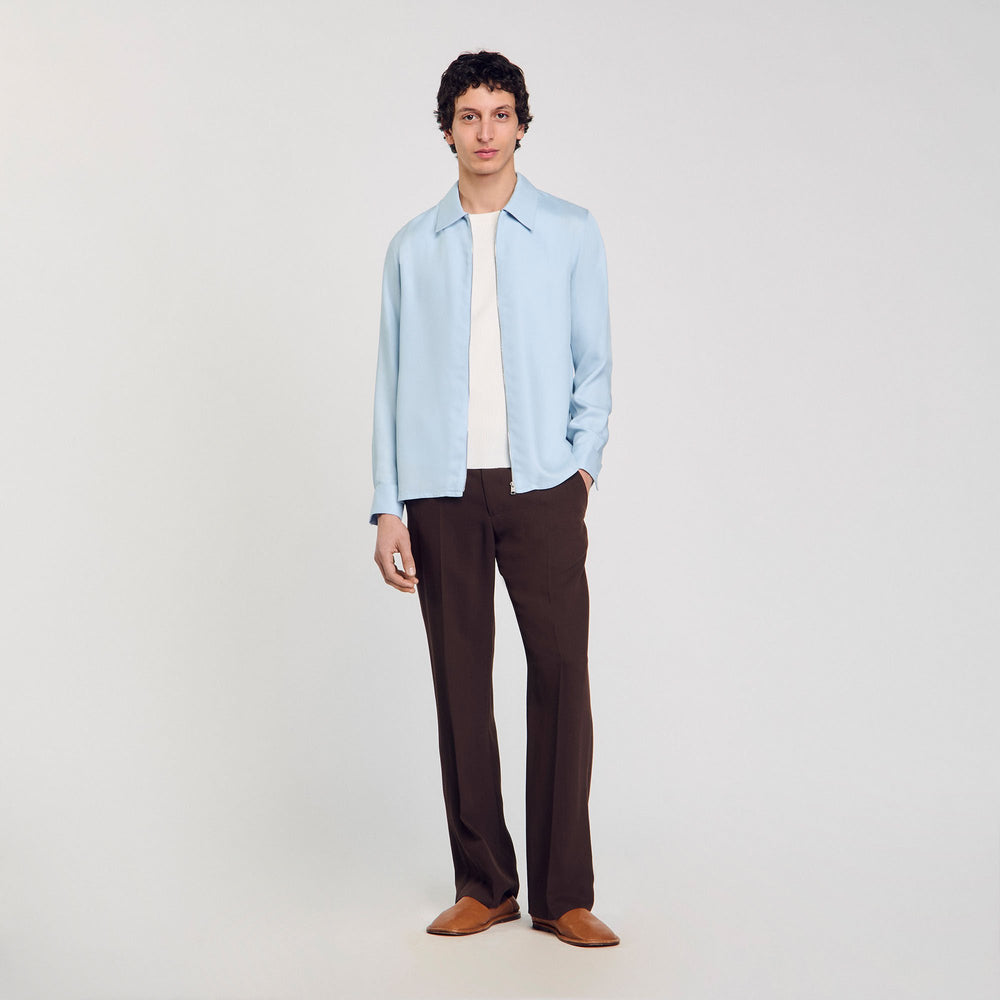 Sandro / Zip-up shirt Blue Sky