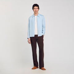 Sandro / Zip-up shirt Blue Sky