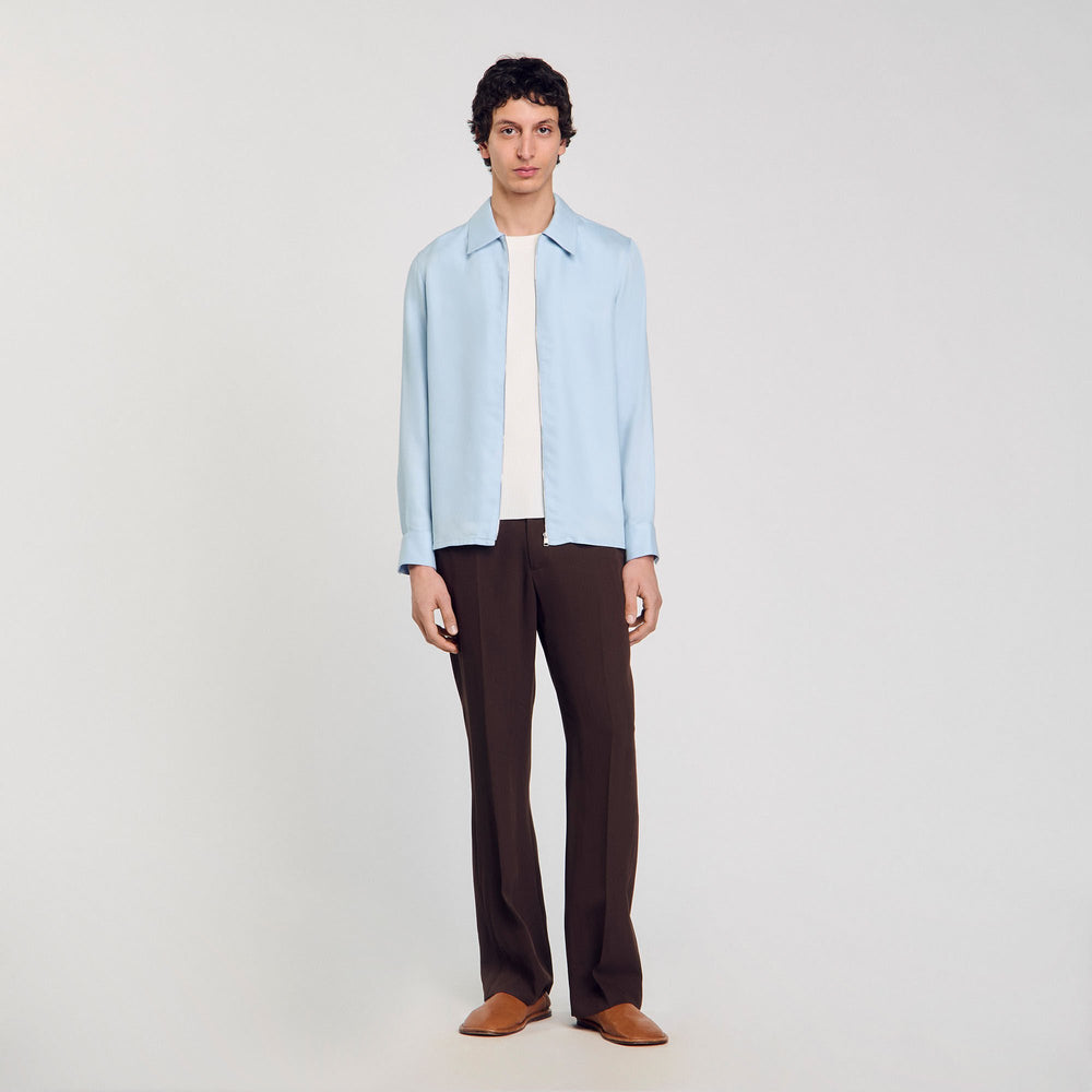 Sandro / Zip-up shirt Blue Sky