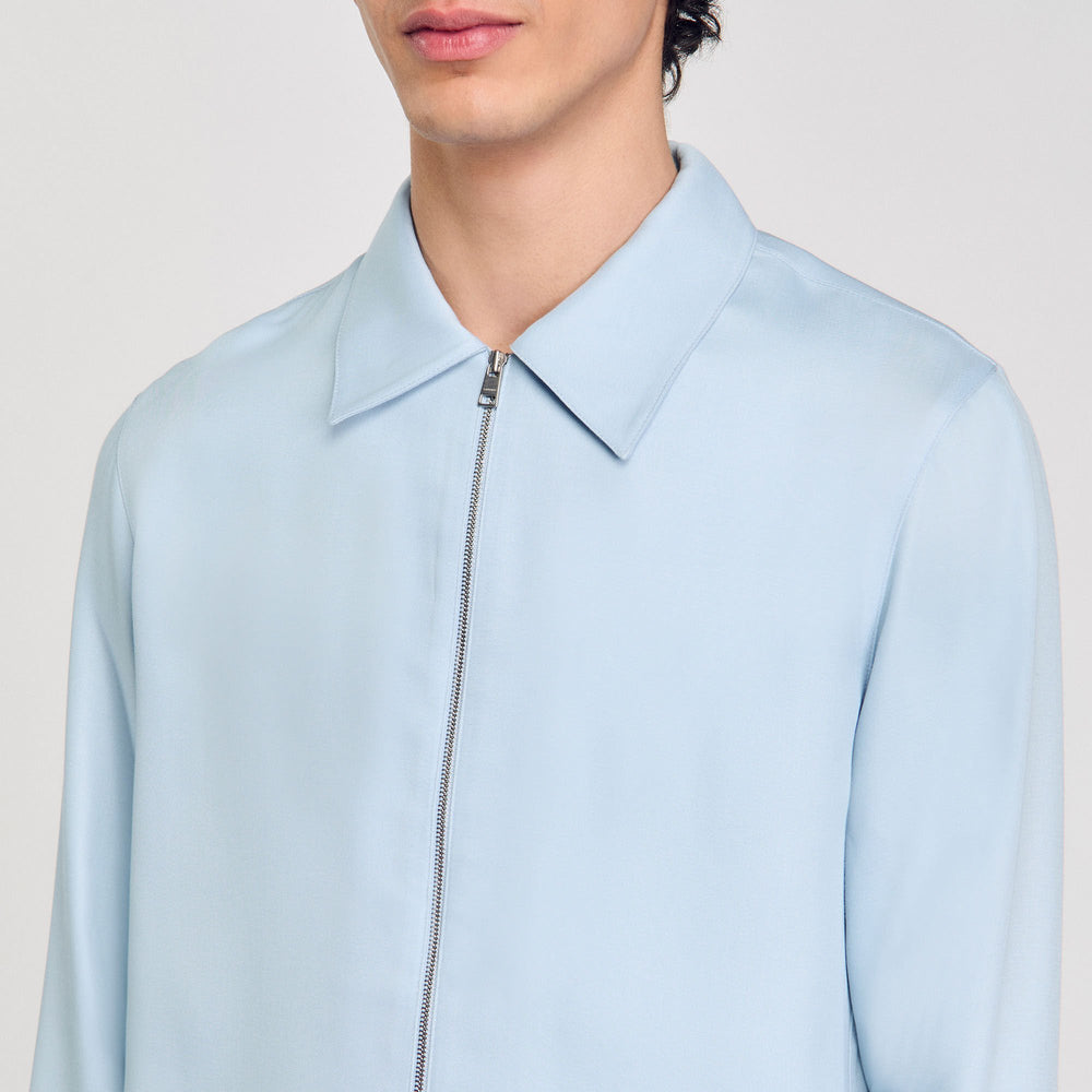 Sandro / Zip-up shirt Blue Sky