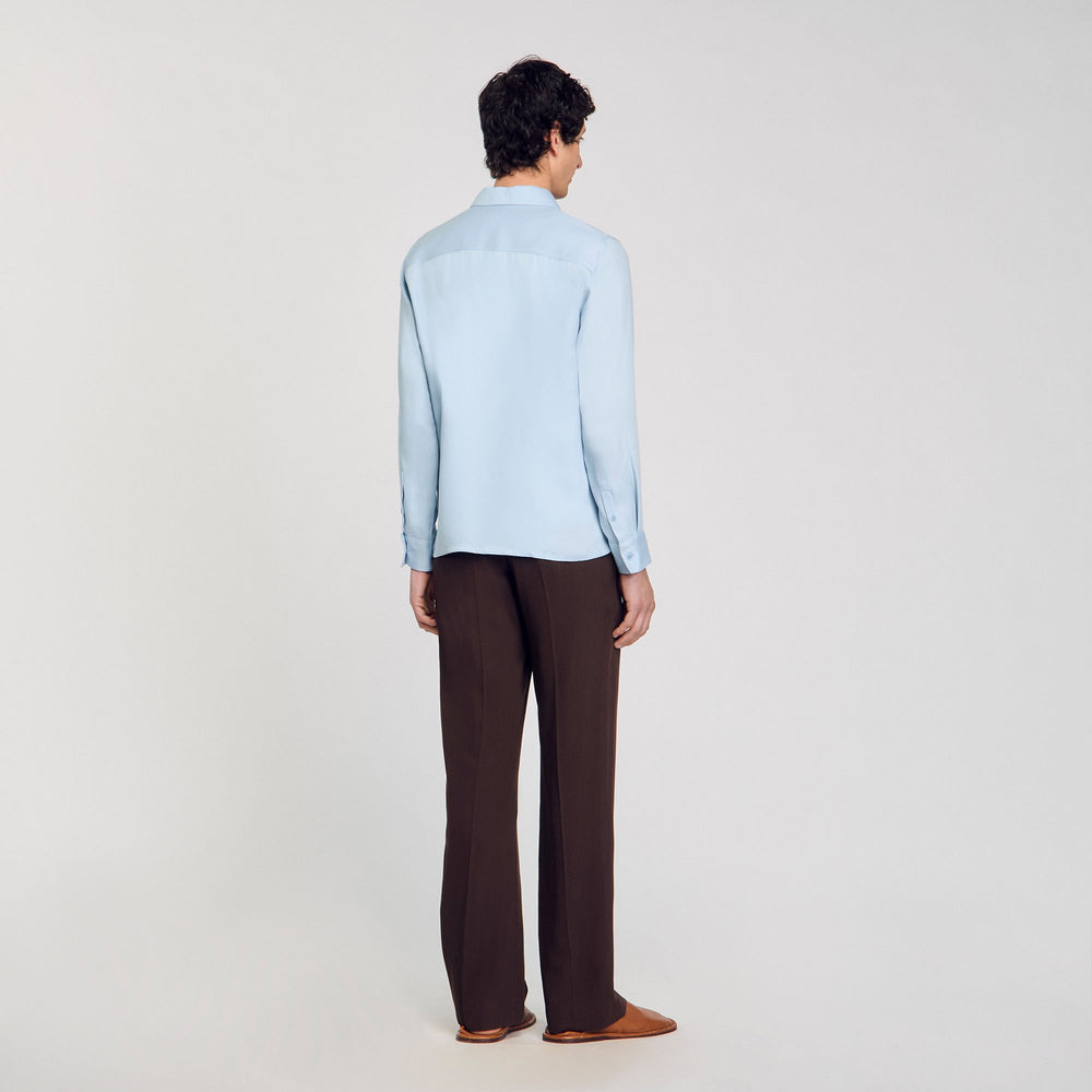 Sandro / Zip-up shirt Blue Sky