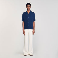 Sandro / Crinkled shirt Royal Blue