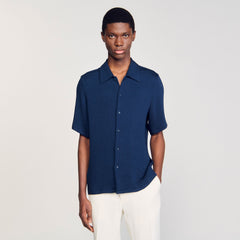 Sandro / Crinkled shirt Royal Blue