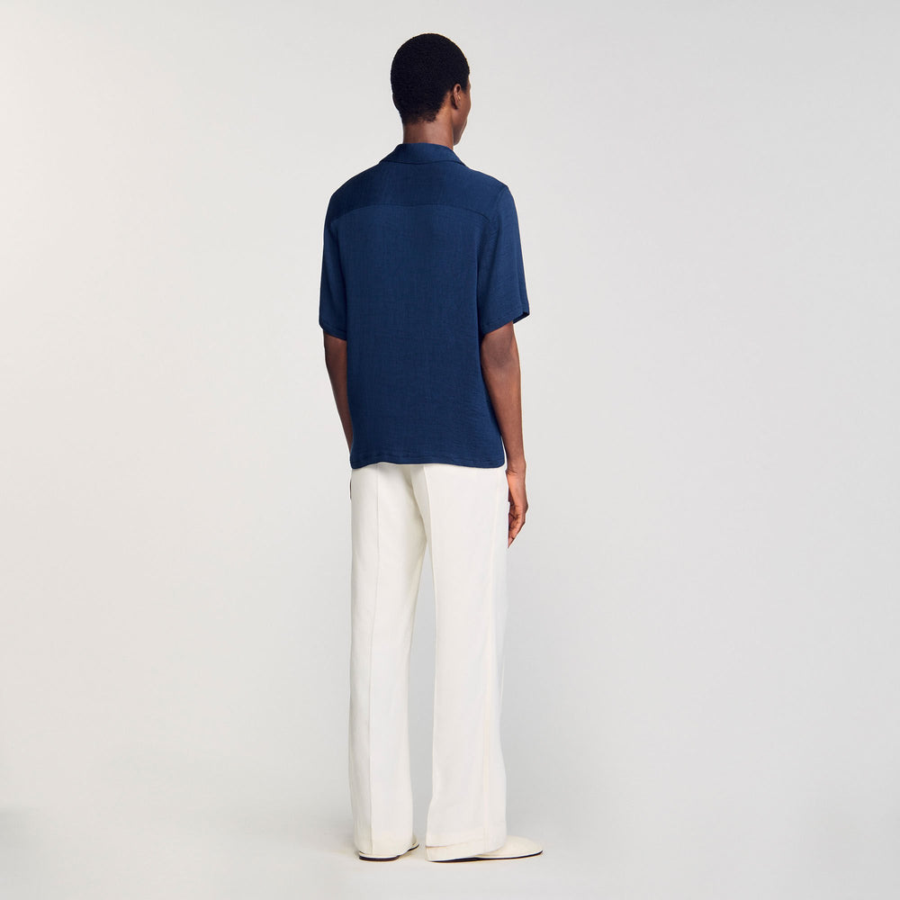 Sandro / Crinkled shirt Royal Blue