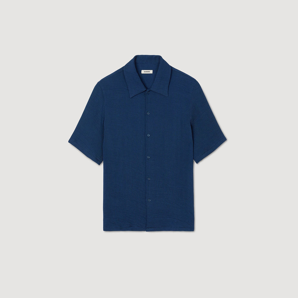 Sandro / Crinkled shirt Royal Blue