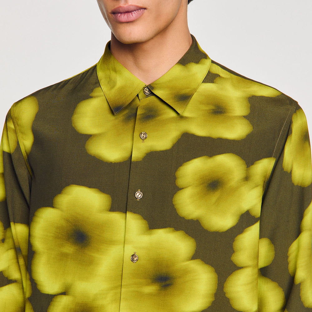 Sandro / Loose-fit floral shirt Super Green