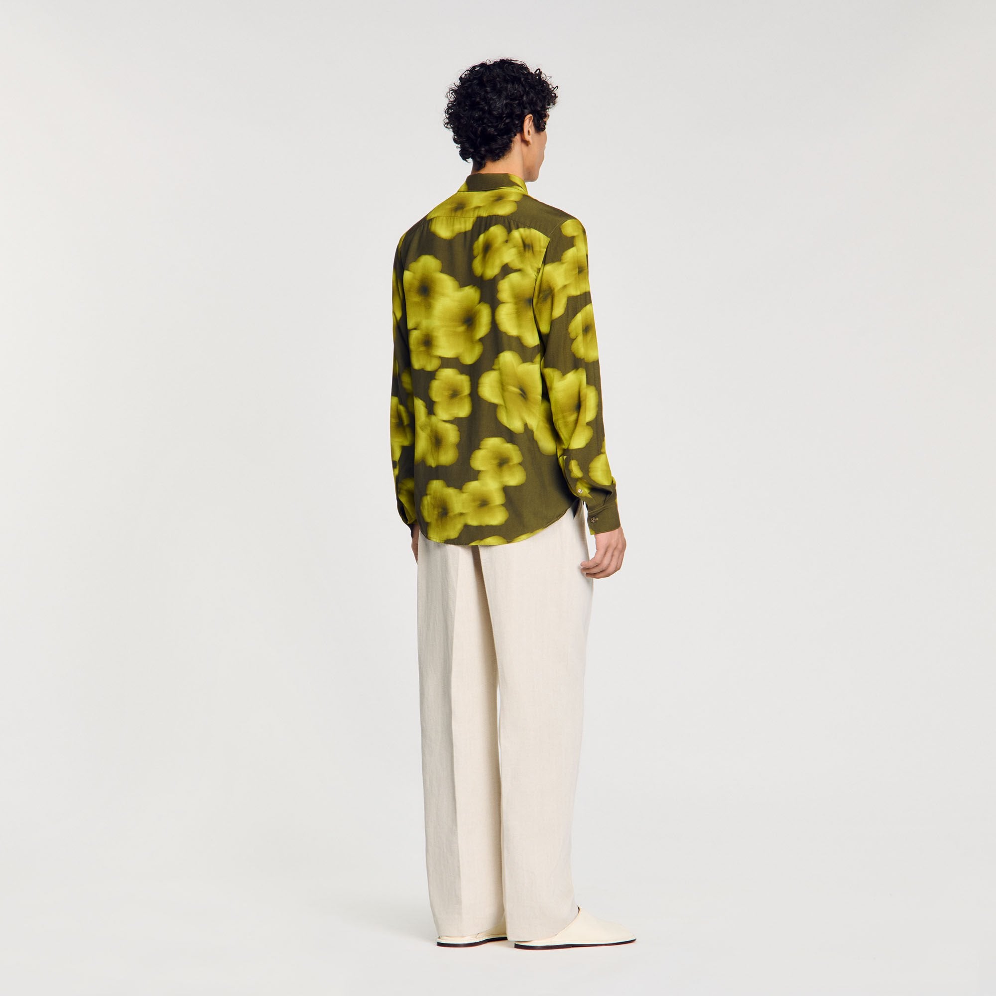 Sandro / Loose-fit floral shirt Super Green