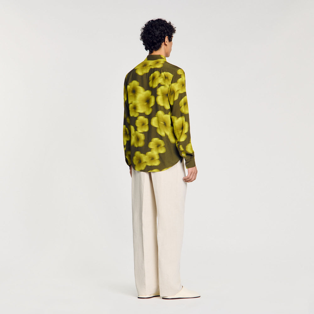 Sandro / Loose-fit floral shirt Super Green