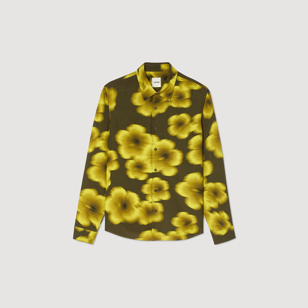 Sandro / Loose-fit floral shirt Super Green