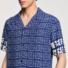 Sandro / Floral motif shirt Midnight Blue