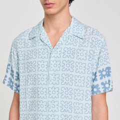 Sandro / Floral motif shirt Blue Sky