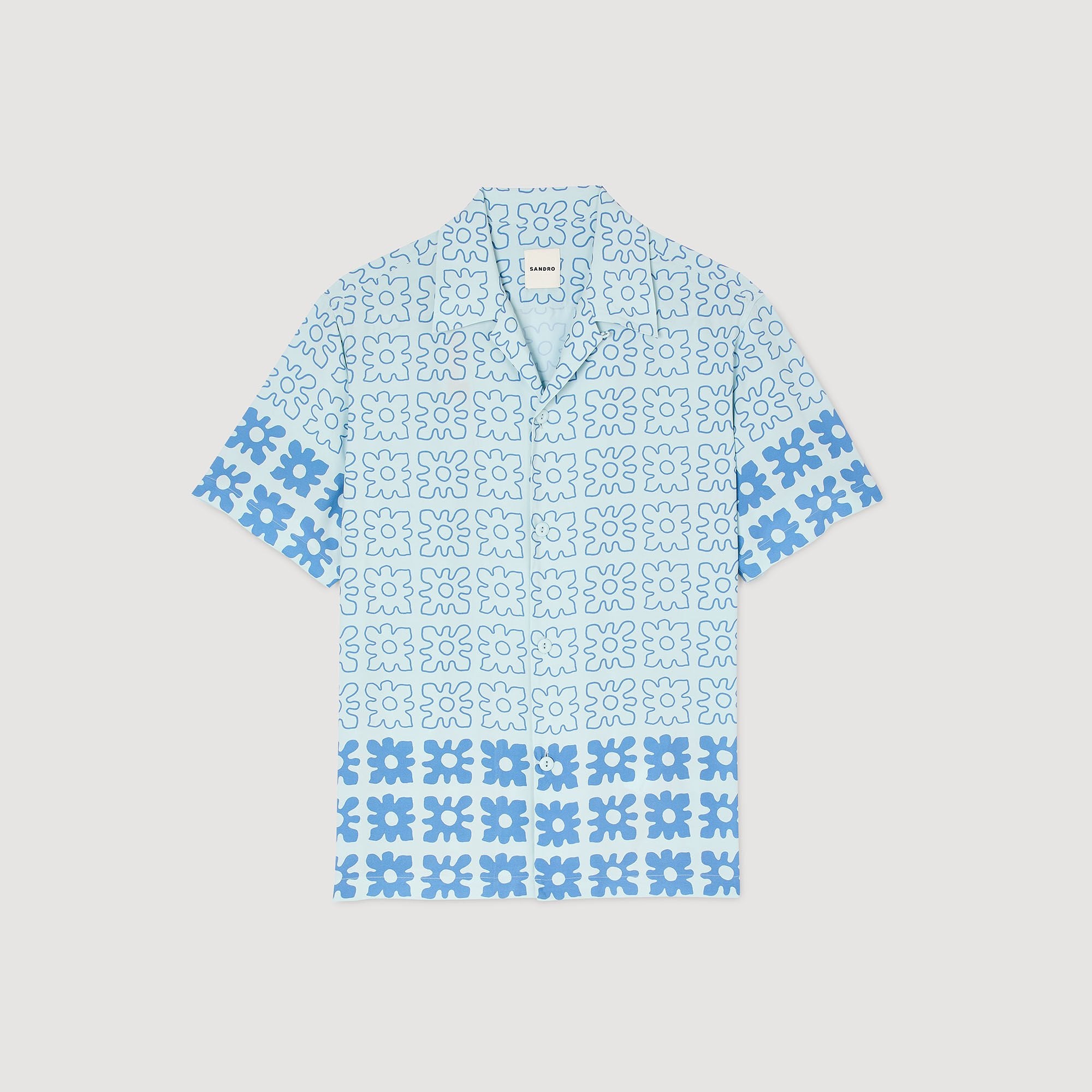 Sandro / Floral motif shirt Blue Sky