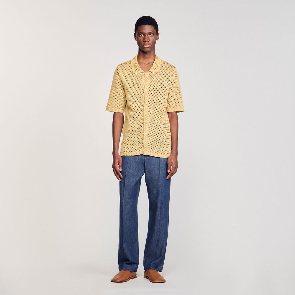 Sandro / Crochet shirt Nut